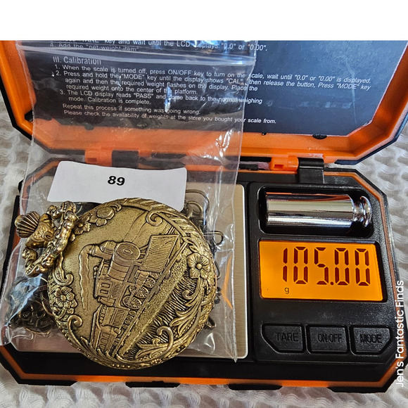 Milan Pocket Watch with Chain-link Necklace 39-46" Steam Punk Antique Gold - Picture 9 of 12